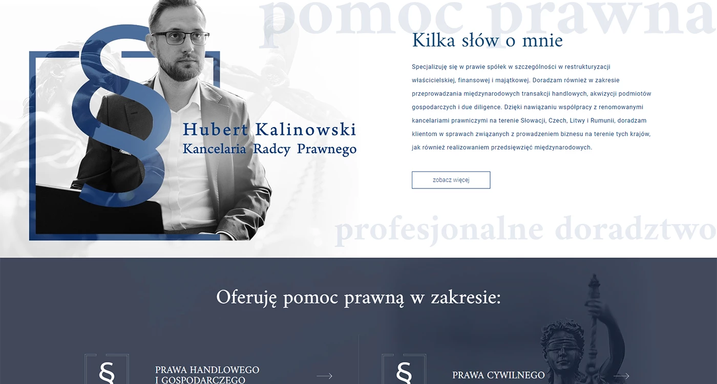 Kancelaria Radcy Prawnego Hubert Kalinowski - Prawo - Strony www - 2 projekt