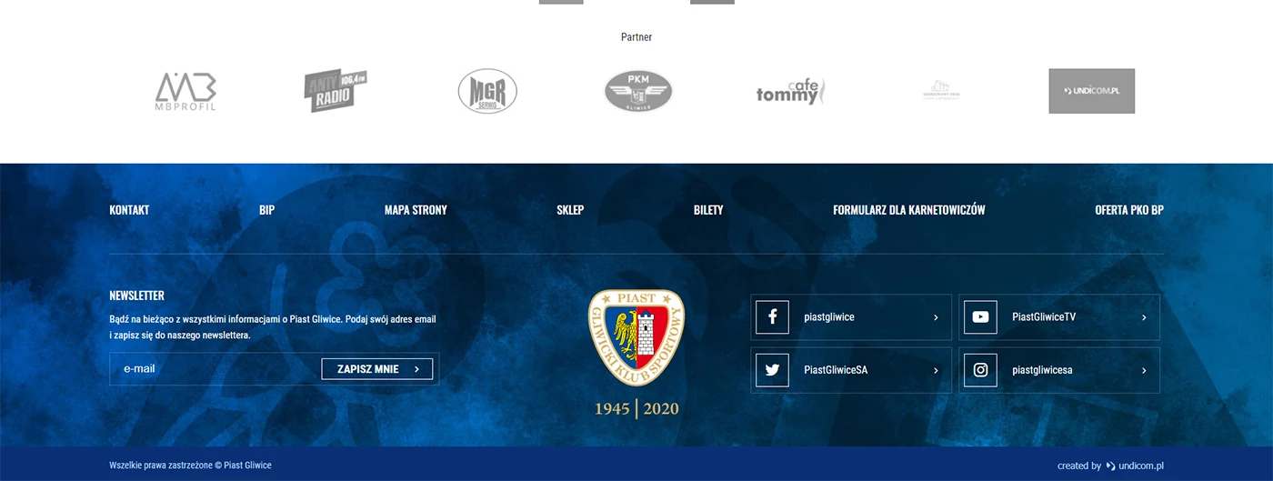 Serwis www dla klubu sportowego mistrza Polski 2018/2019 - 8 projekt