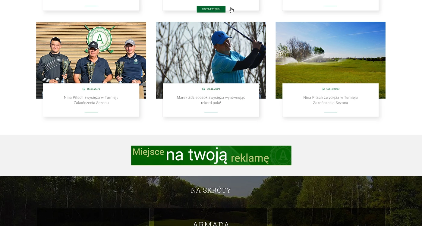 Armada Golf Club - Sport - Strony www - 3 projekt