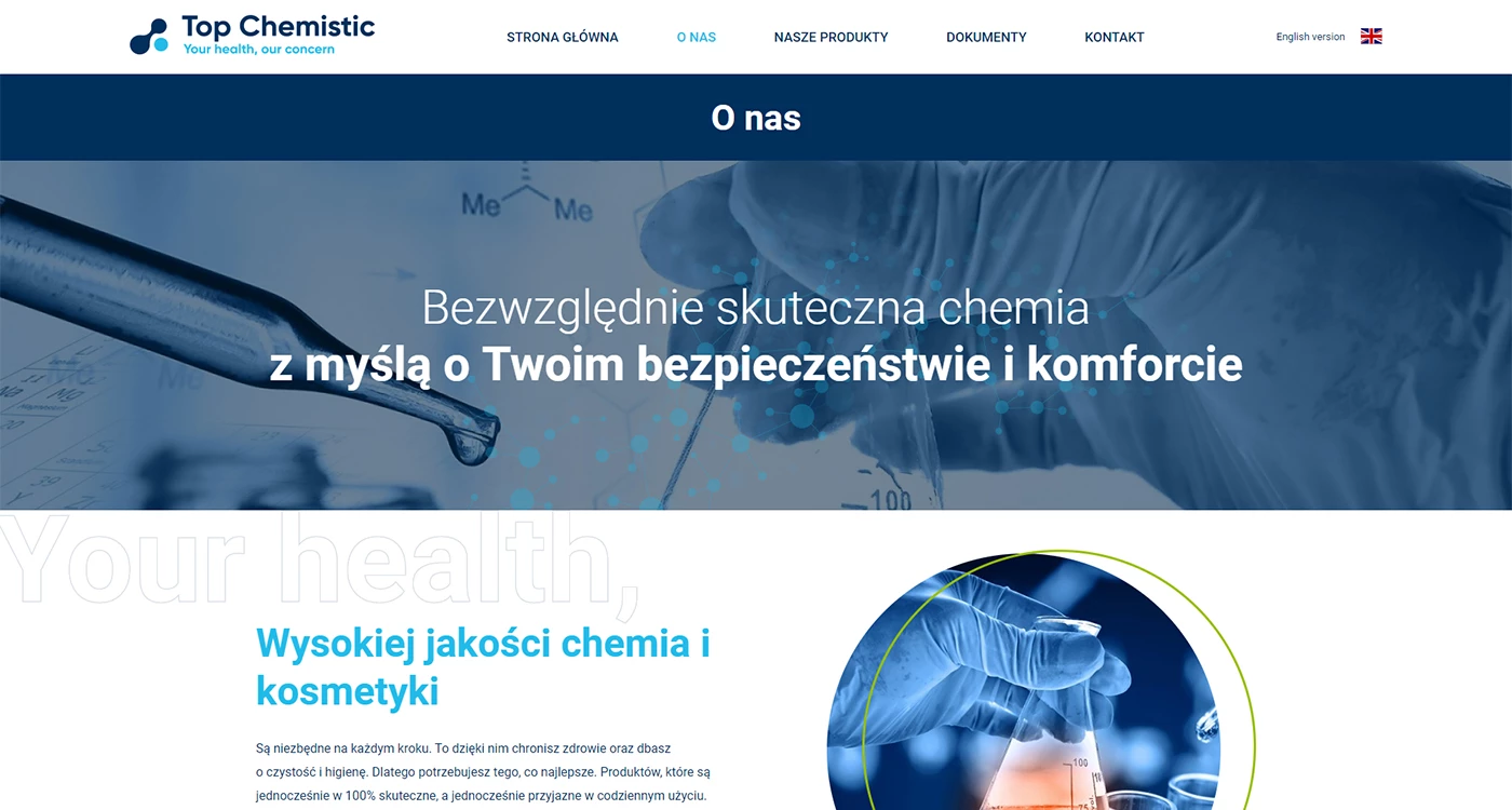 Top Chemistic - Chemia - Strony www - 5 projekt