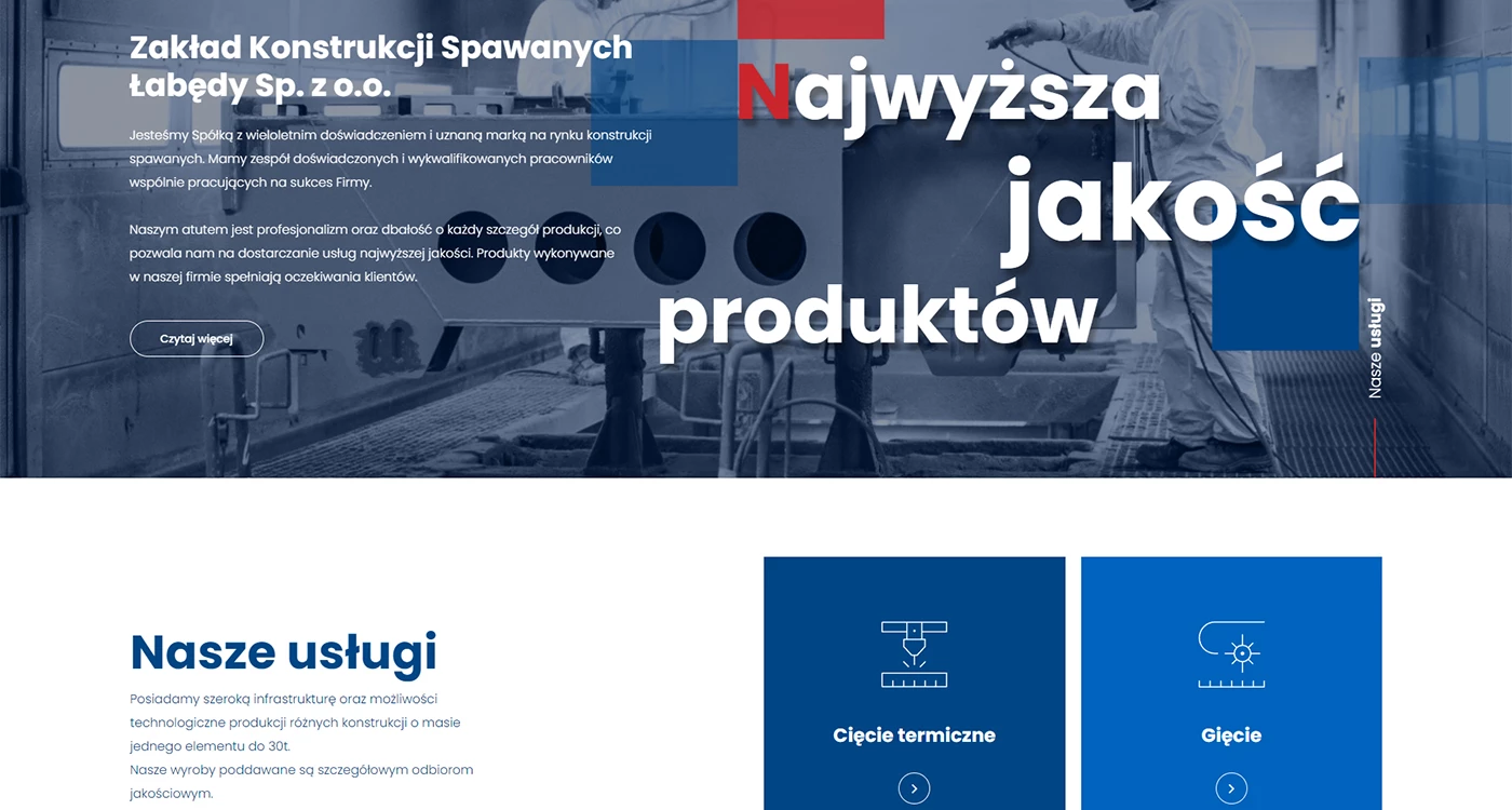 ZKS Łabędy - Przemysł i technologie - Strony www - 3 projekt