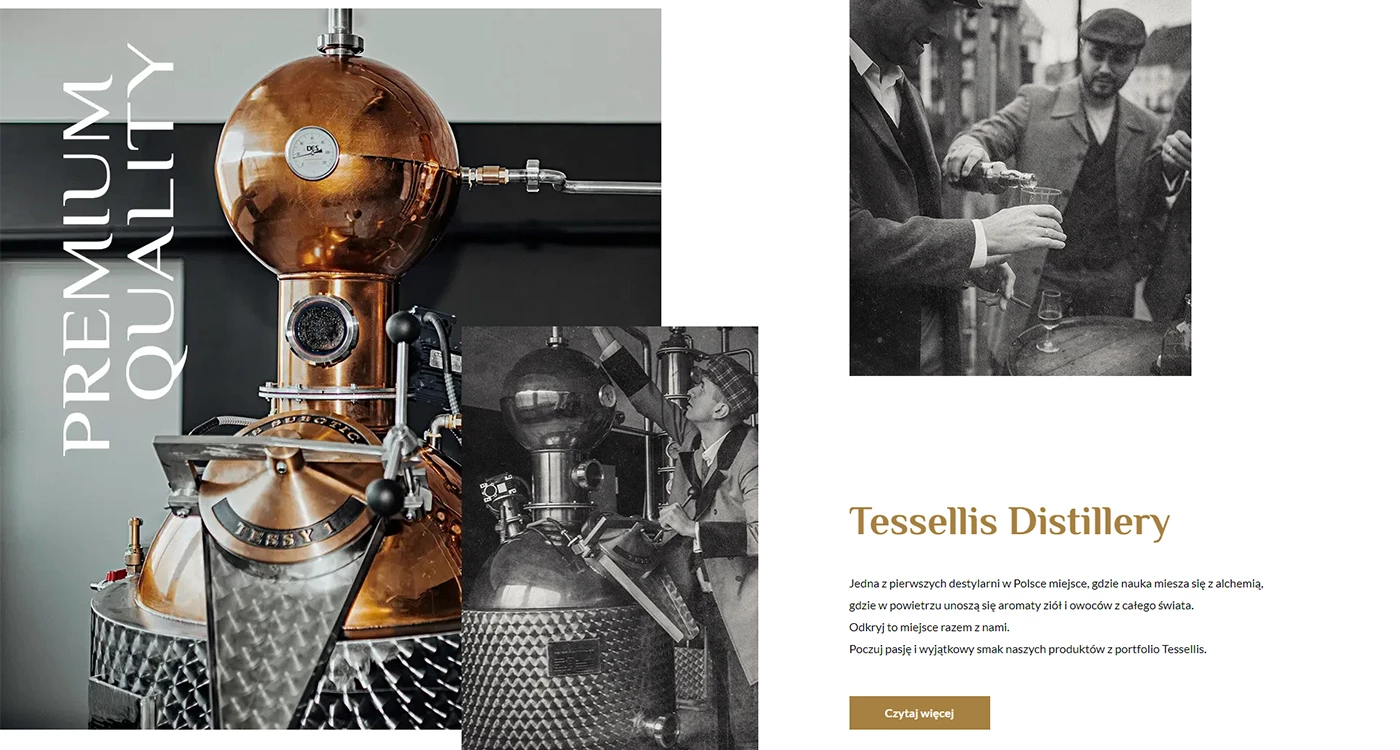 Tessellis Distillery - Żywność - Sklepy www - 2 projekt