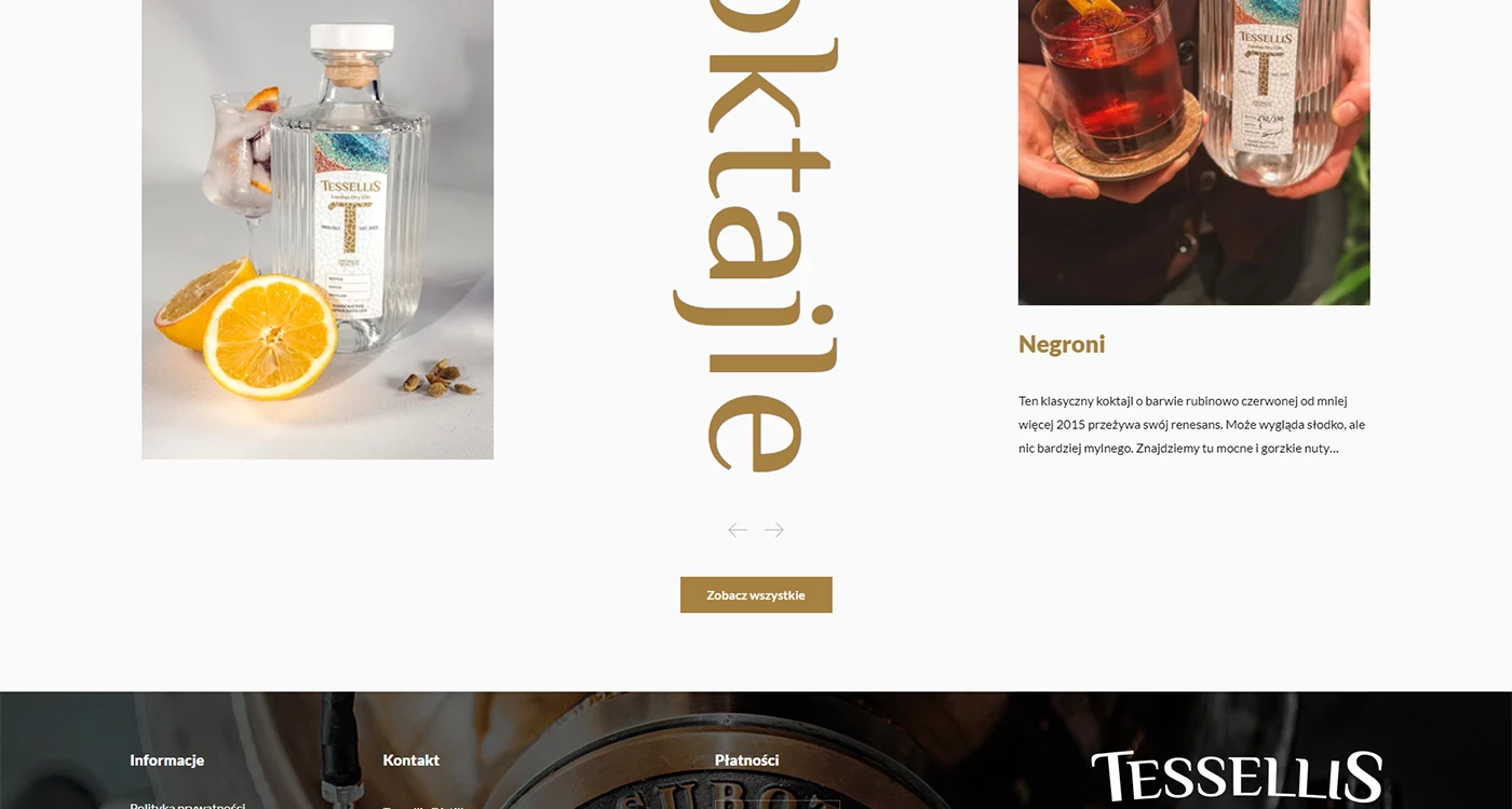 Tessellis Distillery - Żywność - Sklepy www - 5 projekt