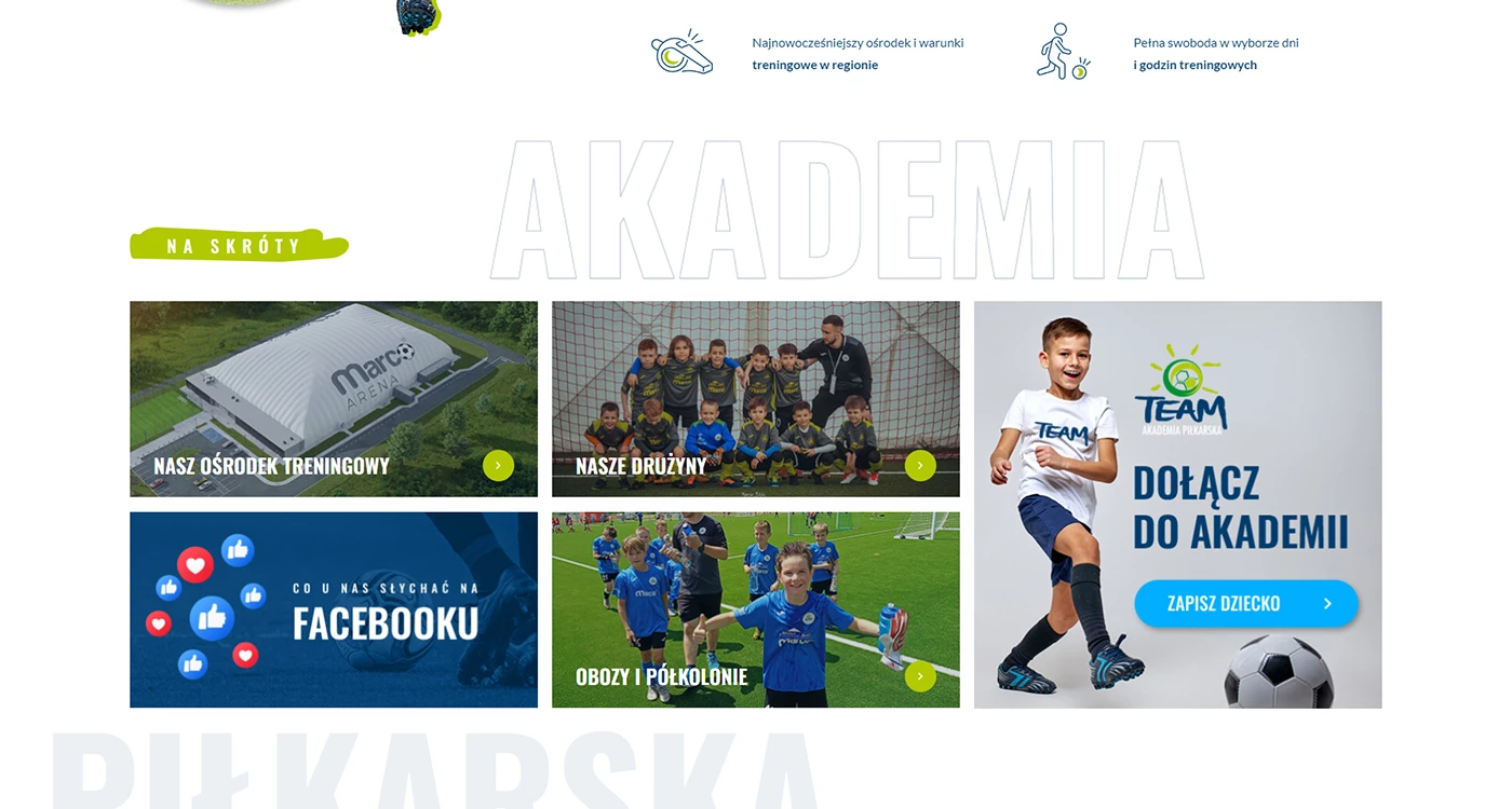 Akademia Piłkarska Team Gliwice -  - Strony www - 3 projekt