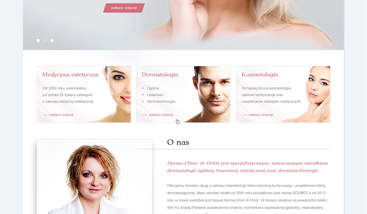 Derma-Clinic - Kosmetyka i uroda - Strony www - 3 projekt