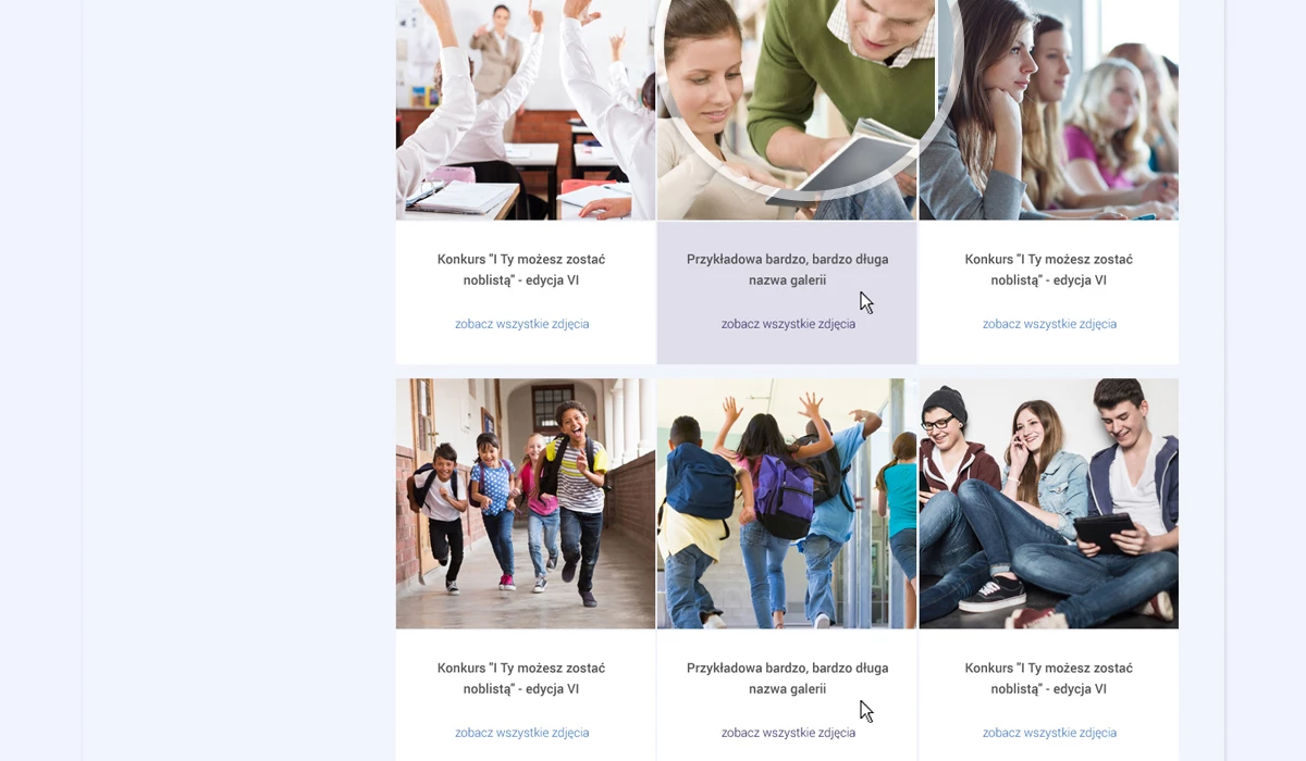 Strona internetowa dla szkoły średniej w Katowicach - 9 projekt