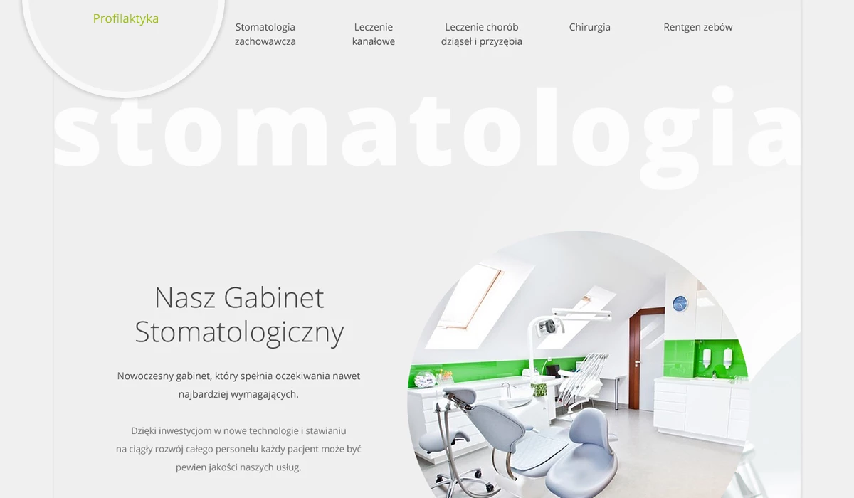 Strona www gabinetu stomatologicznego - 4 projekt