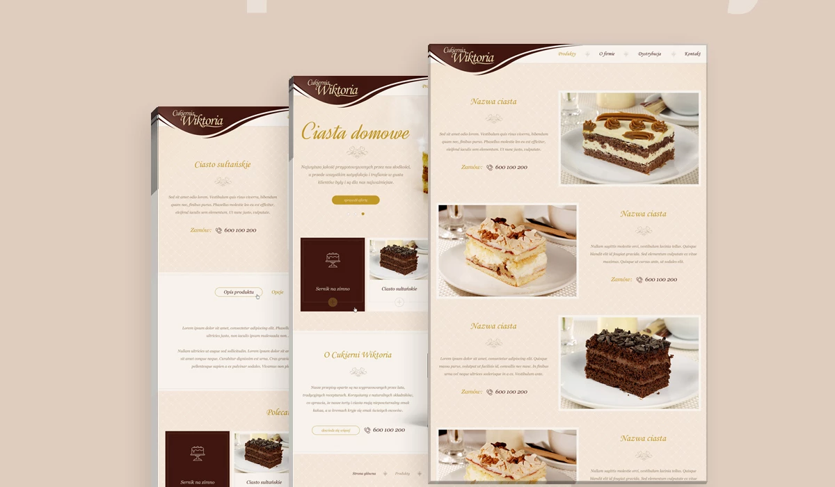 Strona internetowa dla cukierni z Katowic - 5 projekt