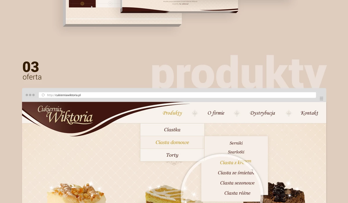 Strona internetowa dla cukierni z Katowic - 6 projekt