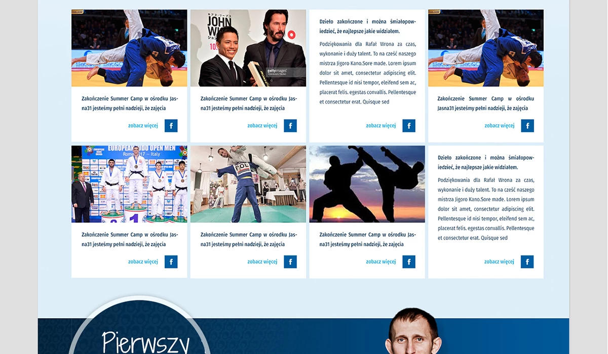 Serwis www dla szkoły Judo ze Śląska - 4 projekt