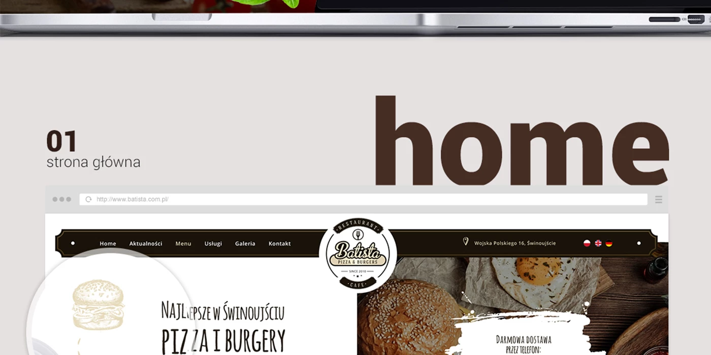 Strona internetowa dla restauracji nad morzem w Świnoujściu - 2 projekt