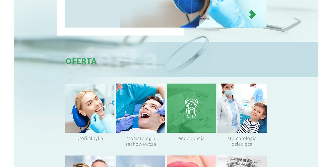 Serwis internetowy dla gabinetu dentystycznego - 3 projekt