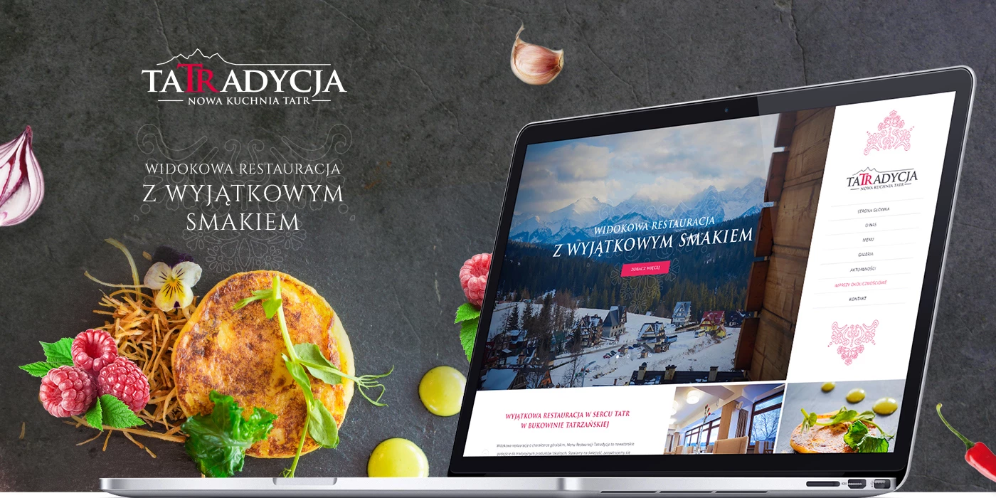 Strona internetowa dla restauracji w Tatrach - 1 projekt