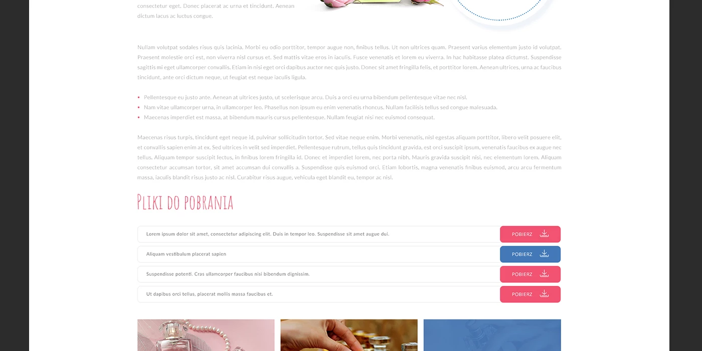 Kaskada rozlewnia perfum - Kosmetyka i uroda - Strony www - 14 projekt