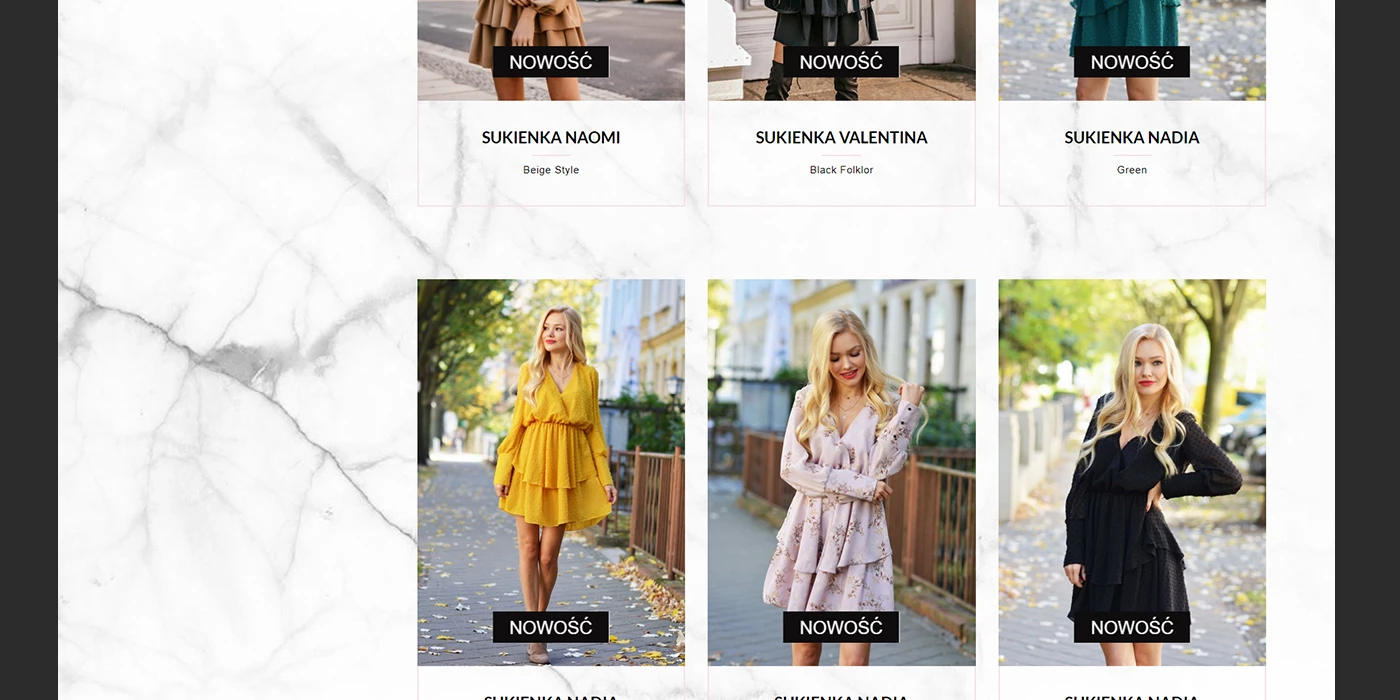 Internetowy sklep odzieżowy dla Polskiej marki ubrań dla kobiet - 11 projekt