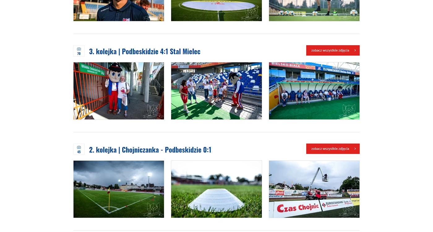 TS Podbeskidzie Bielsko-Biała - Sport - Strony www - 20 projekt